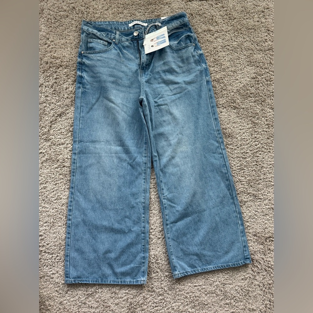 Classic Denim Wide Leg Women's Jeans